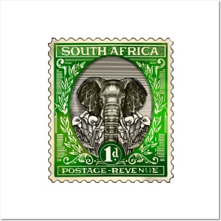 African Elephant Stamp Posters and Art